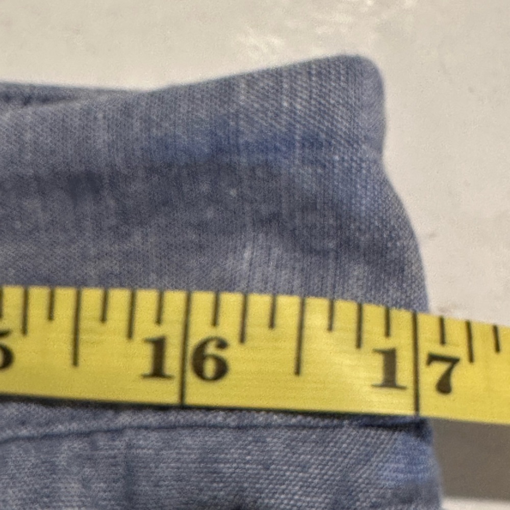 Talbots Light Blue Chambray Perfect Crop Pants 12p EUC - Picture 5 of 6